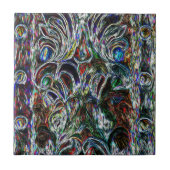 Eklektisches Vintages beflecktes Glas Fliese (Vorderseite)