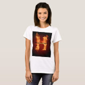 Eklige brennende Frau T-Shirt (Vorne ganz)