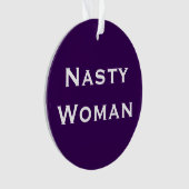 Eklige Frau, fett gedruckter Text auf heller und d Ornament (Vorderseite)