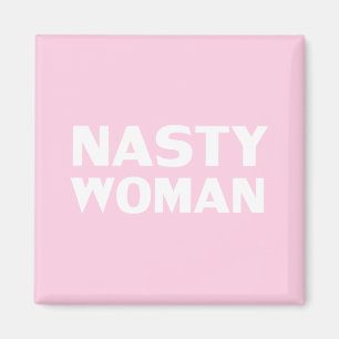 eklige Frau hellrosa Weiß Magnet