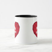 Eklige Frau im Grunge Herz Tasse (Zentrum)