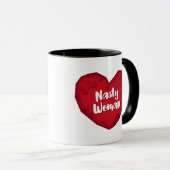 Eklige Frau im Grunge Herz Tasse (VorderseiteRechts)