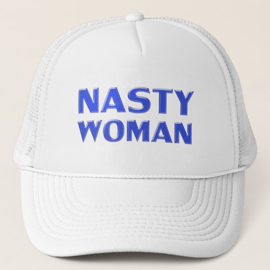 "eklige Frau", kobaltblau Truckerkappe (Vorderseite)