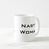 Eklige Frau, muffiger Schwarzer Text Kaffeetasse (VorderseiteRechts)