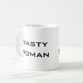 Eklige Frau, muffiger Schwarzer Text Kaffeetasse (Vorderseite Links)