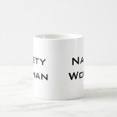 Eklige Frau, muffiger Schwarzer Text Kaffeetasse (Mittel)