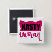 Eklige Frau Pink Pussy Cat Hat Button (Vorne & Hinten)