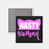 Eklige Frau Pink Pussy Cat Hat Magnet (Vorderseite/Rückseite)