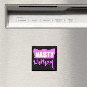 Eklige Frau Pink Pussy Cat Hat Magnet (In Situ (Geschirrspüler))