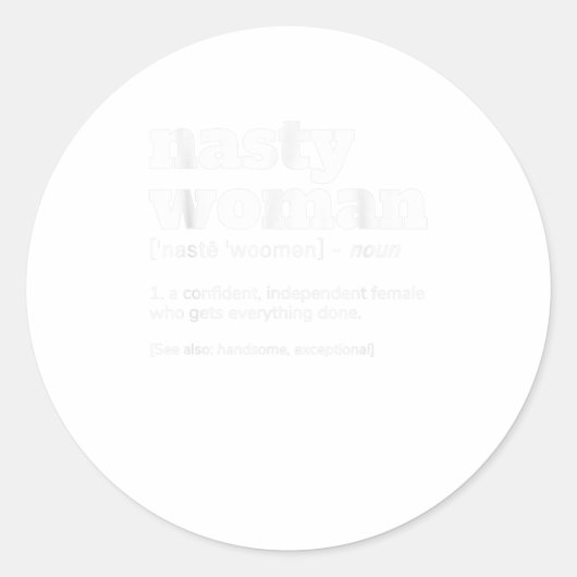 EKLIGE FRAU RUNDER AUFKLEBER (Vorderseite)
