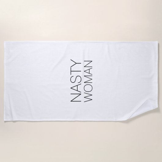 eklige Frau schwarz Strandtuch (Vorderseite)