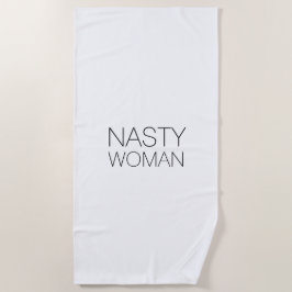 eklige Frau schwarz Strandtuch