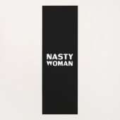 "Eklige Frau" Schwarz-weiß Yogamatte (Rückseite)