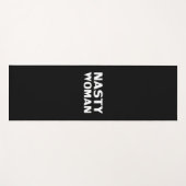 "Eklige Frau" Schwarz-weiß Yogamatte (Vorderseite (Horizontal))