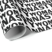 Eklige Frau Schwarz-weiße feministische coole mode Geschenkpapier (Rolleneckpunkt)