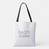 "eklige Frau" - schwarze Briefe - Tote Tasche (Rückseite)
