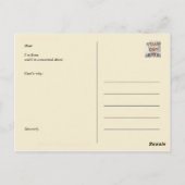 Eklige Frau Tattoo Postkarte (Rückseite)