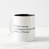 Eklige Frau Zweifarbige Tasse (Vorderseite Links)