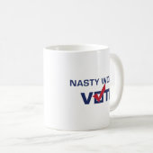 Eklige Frauen-Abstimmungs-Kaffee-Tasse Kaffeetasse (VorderseiteRechts)