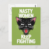 Eklige Frauen Behielt Kämpfe Postkarte (Vorne/Hinten)
