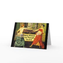 Eklige Frauen schnitten das B.S. - Gruß-Karte