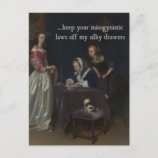 Eklige Frauen schreiben an die Regierung Postkarte (Vorderseite)