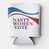Eklige Frauen wählen feministische Politik Dosenkühler (Vorderseite)