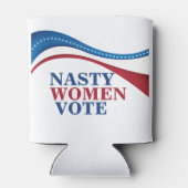 Eklige Frauen wählen feministische Politik Dosenkühler (Rückseite)
