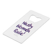 Eklige Frauenherrschaft Geldbeutel Flaschenöffner (Vorderseite Schrägansicht)