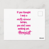 Eklige Frauenresist Postkarte (Rückseite)