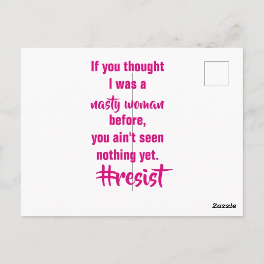 Eklige Frauenresist Postkarte (Rückseite)