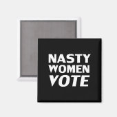 "eklige Frauenstimmen" schwarz Magnet (Vorderseite/Rückseite)