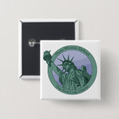 Eklige Freiheitsstatue der First Lady Button (Vorne & Hinten)