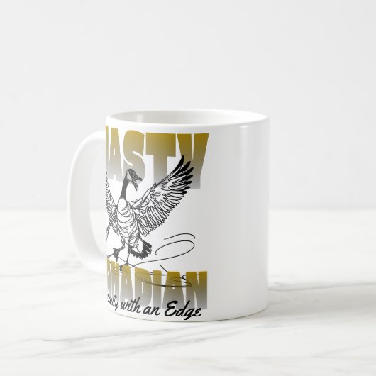 Eklige kanadische Gans Kaffeetasse (Vorderseite Links)