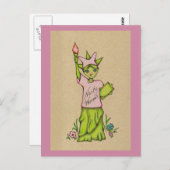Eklige Lady Liberty Postkarte (Vorne/Hinten)