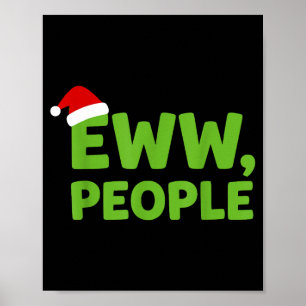 Eklige Leute Weihnachtsmann-Hut Lustige Weihnachte Poster