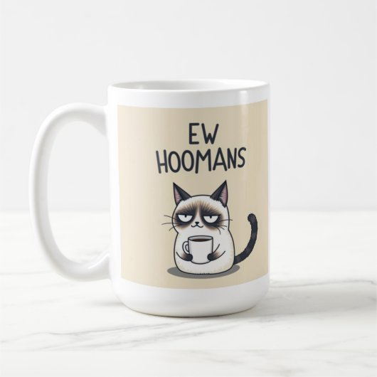 Eklige Menschen Lustiger Katzenbecher Kaffeetasse (Links)