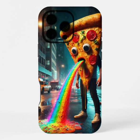 Eklige Pizza iPhone Hülle (Rückseite)