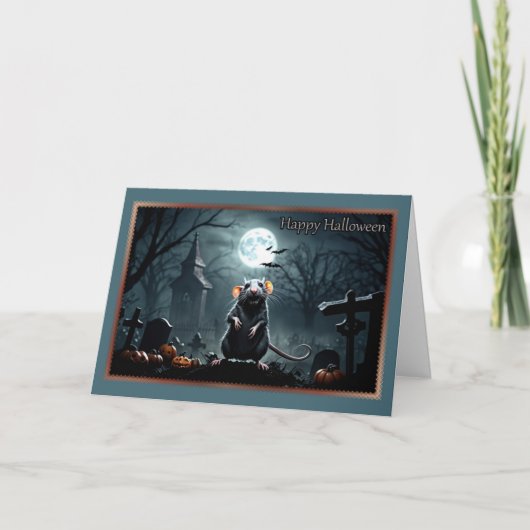 Eklige RattenHalloween-Karte Feiertagskarte (Vorderseite)