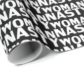 Eklige weibliche schwarz-weiße feministische cool geschenkpapier (Rolleneckpunkt)