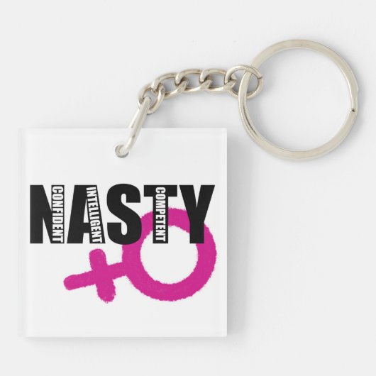 Ekliger Acryl-Schlüsselanhänger Schlüsselanhänger (Rückseite)