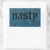 ekliger blauer Aufkleber (Tasche)