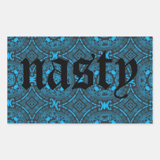 ekliger blauer Aufkleber (Vorderseite)