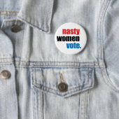 Ekliger Frauen-Abstimmungsknopf Button (Beispiel)
