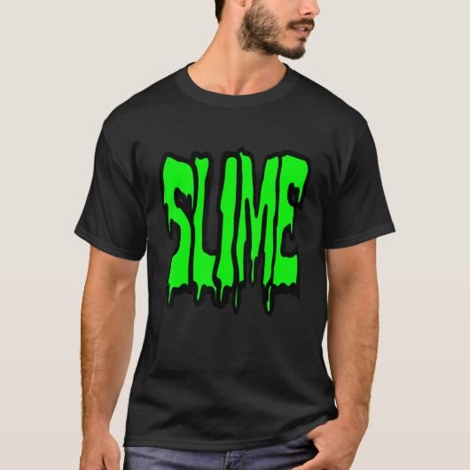 Ekliger, grüner Horror Schleim T-Shirt (Vorderseite)