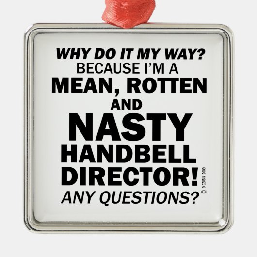 Ekliger Handbell-Direktor Ornament Aus Metall (Vorne)