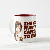 "Ekliger Kaffee" - KoffeeKat Zweifarbige Tasse (Vorderseite Links)