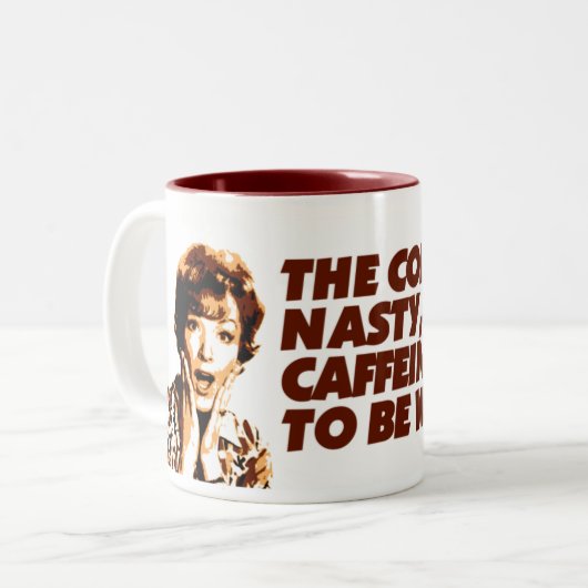 "Ekliger Kaffee" - KoffeeKat Zweifarbige Tasse (Vorderseite Links)