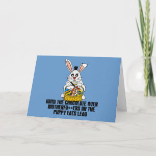 Ekliger Osterhase Feiertagskarte