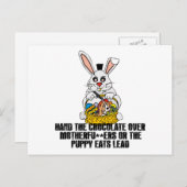 Ekliger Osterhase Feiertagspostkarte (Vorne/Hinten)